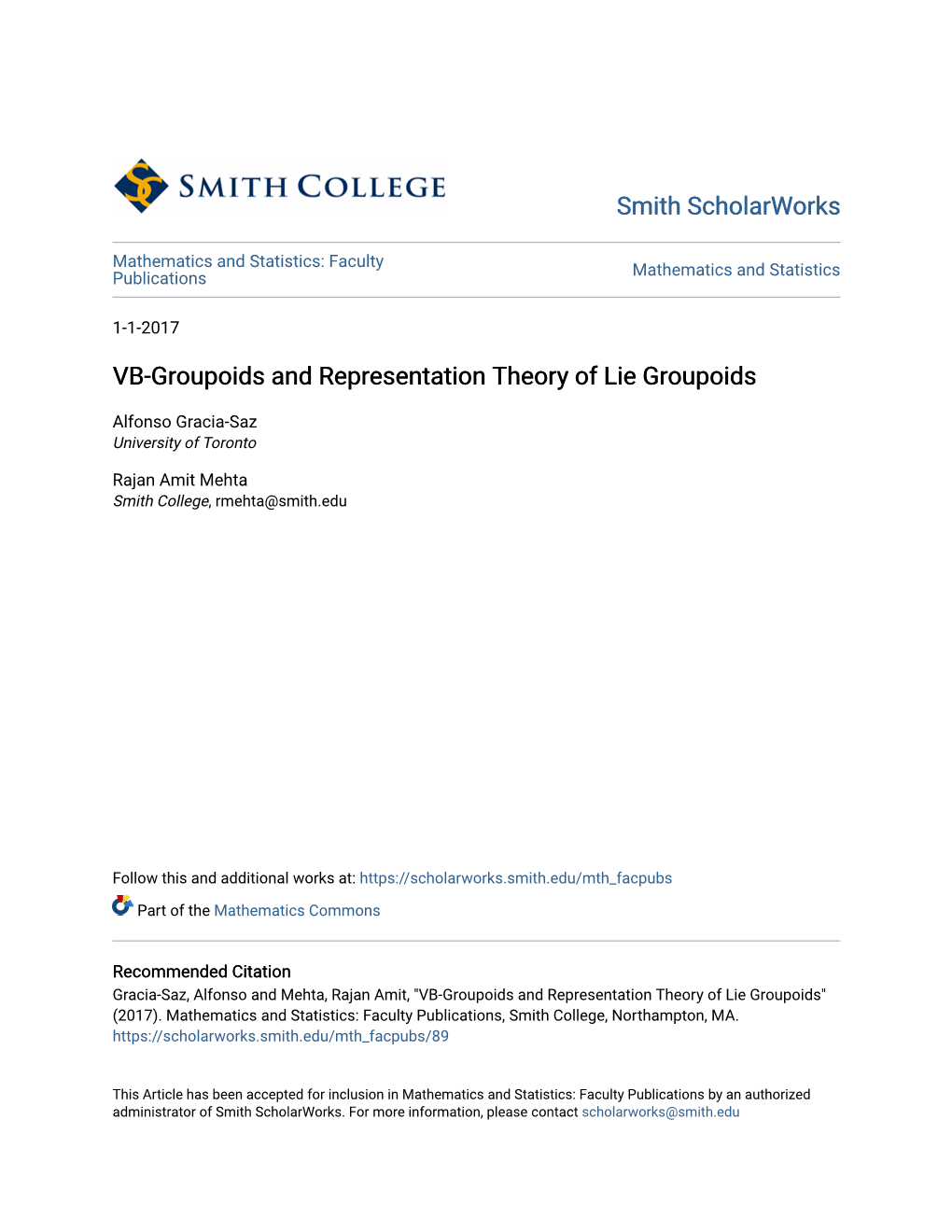 VB-Groupoids and Representation Theory of Lie Groupoids