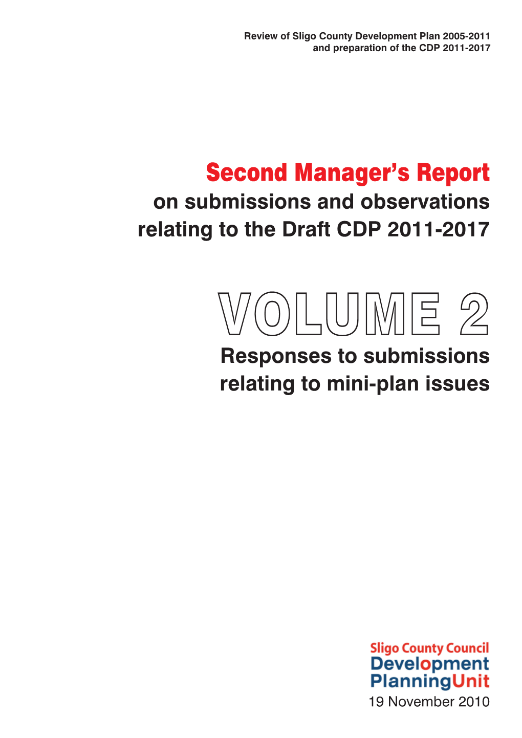 Second Manager's Report