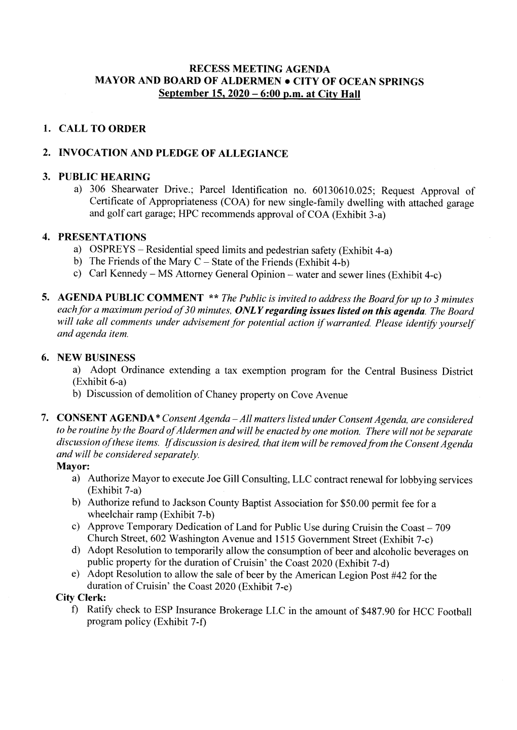 Certificate of Appropriateness ( COA) for New Single-Family Dwelling with Attached Garage and Golf Cart Garage; HPC Recommends Approval of COA (Exhibit 3- A)