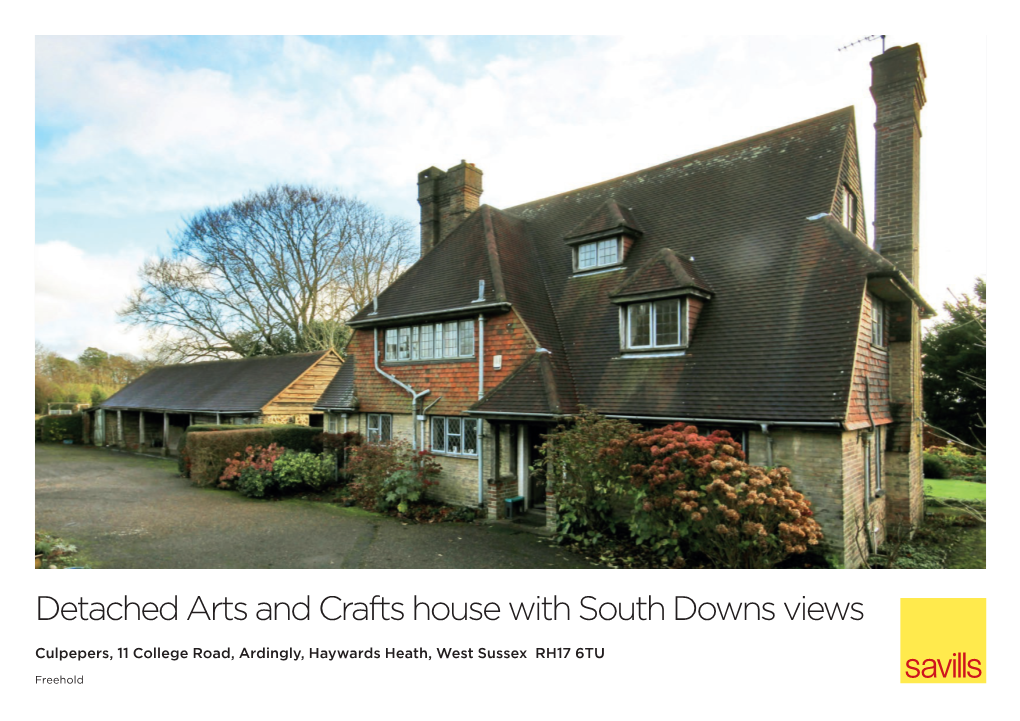 Detached Arts and Crafts House with South Downs Views