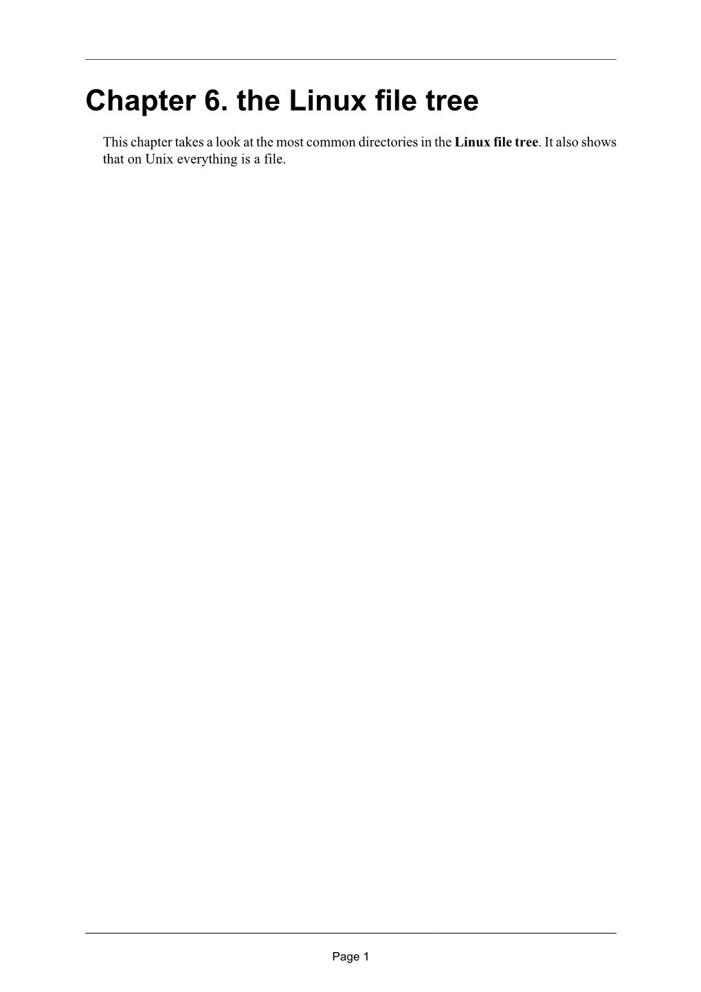 Chapter 6. the Linux File Tree