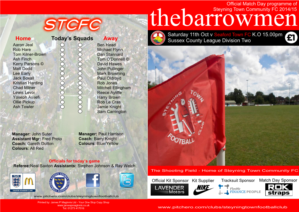 Seaford Town FC 111014