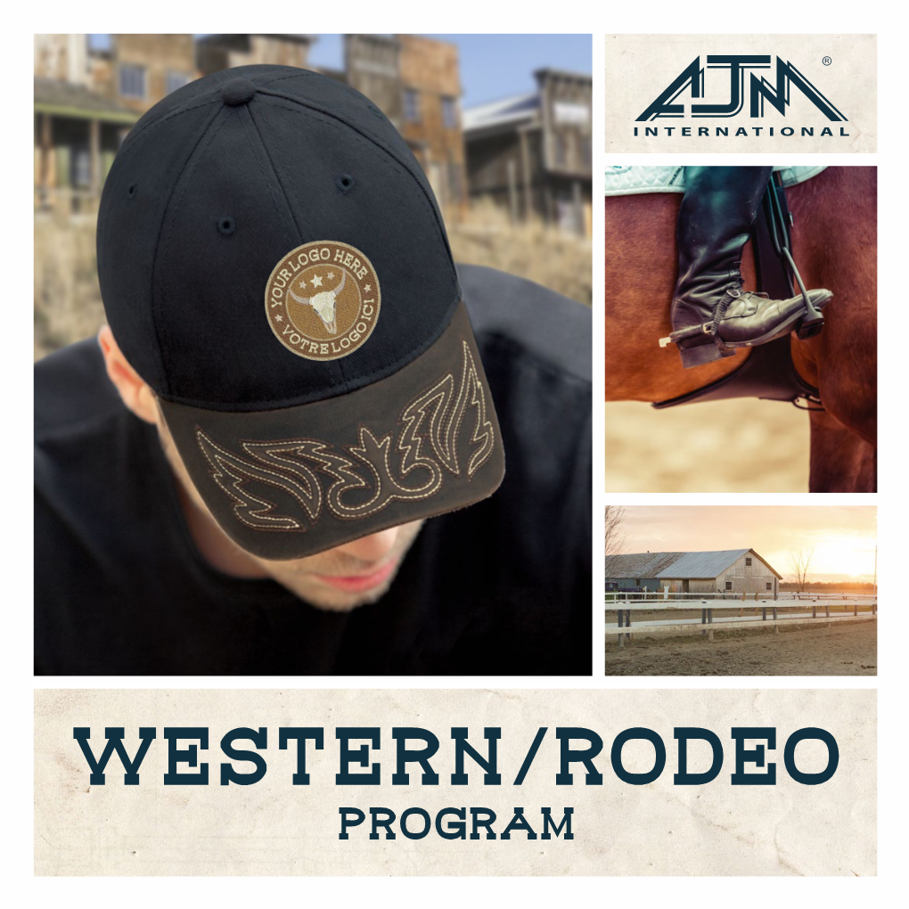 Western/Rodeo Program 7J470m Bl Br Weathered Polycotton