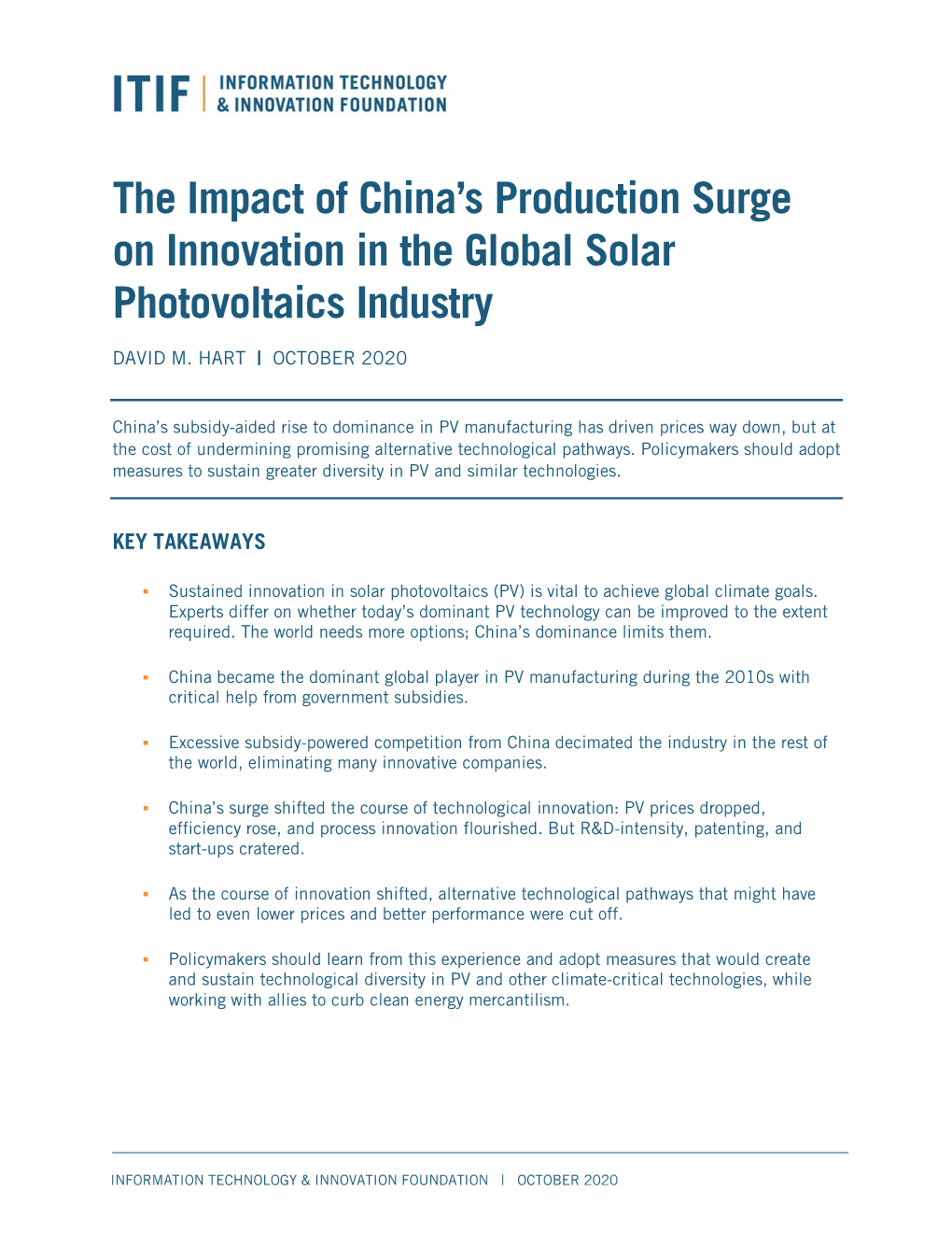 The Impact of China's Production Surge on Innovation in the Global