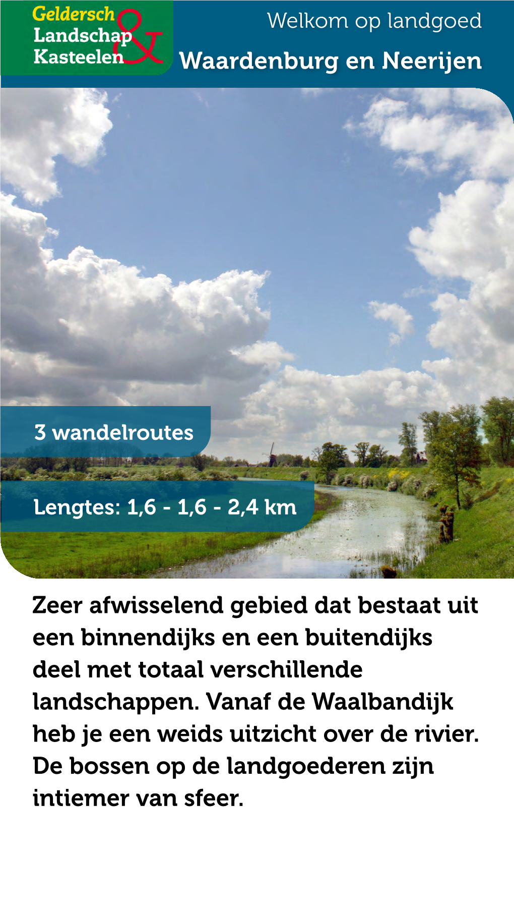 Zeer Afwisselend Gebied Dat Bestaat Uit Een Binnendijks En Een Buitendijks Deel Met Totaal Verschillende Landschappen. Vanaf De