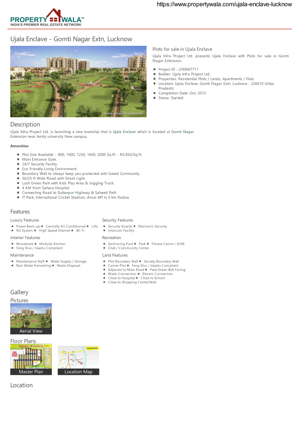 Ujala Enclave - Gomti Nagar Extn, Lucknow Plots for Sale in Ujala Enclave Ujala Infra Project Ltd