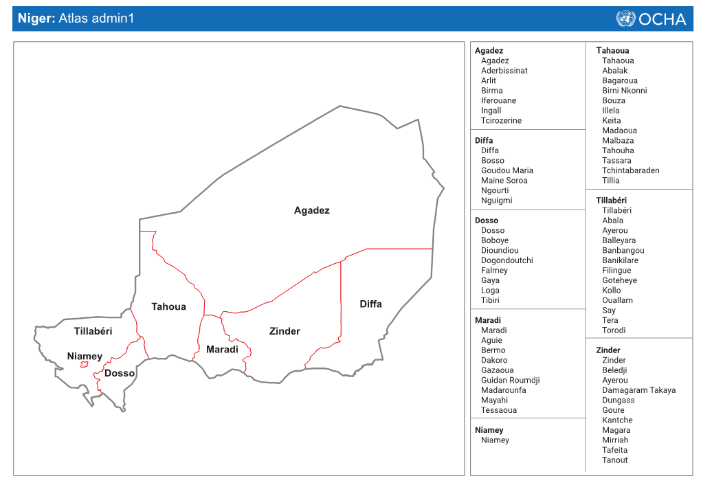 Niger: Atlas Admin1