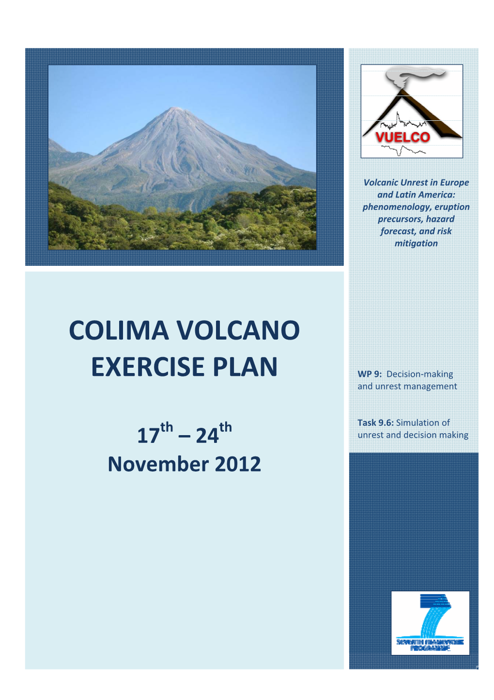 Colima Volcano Exercise Plan