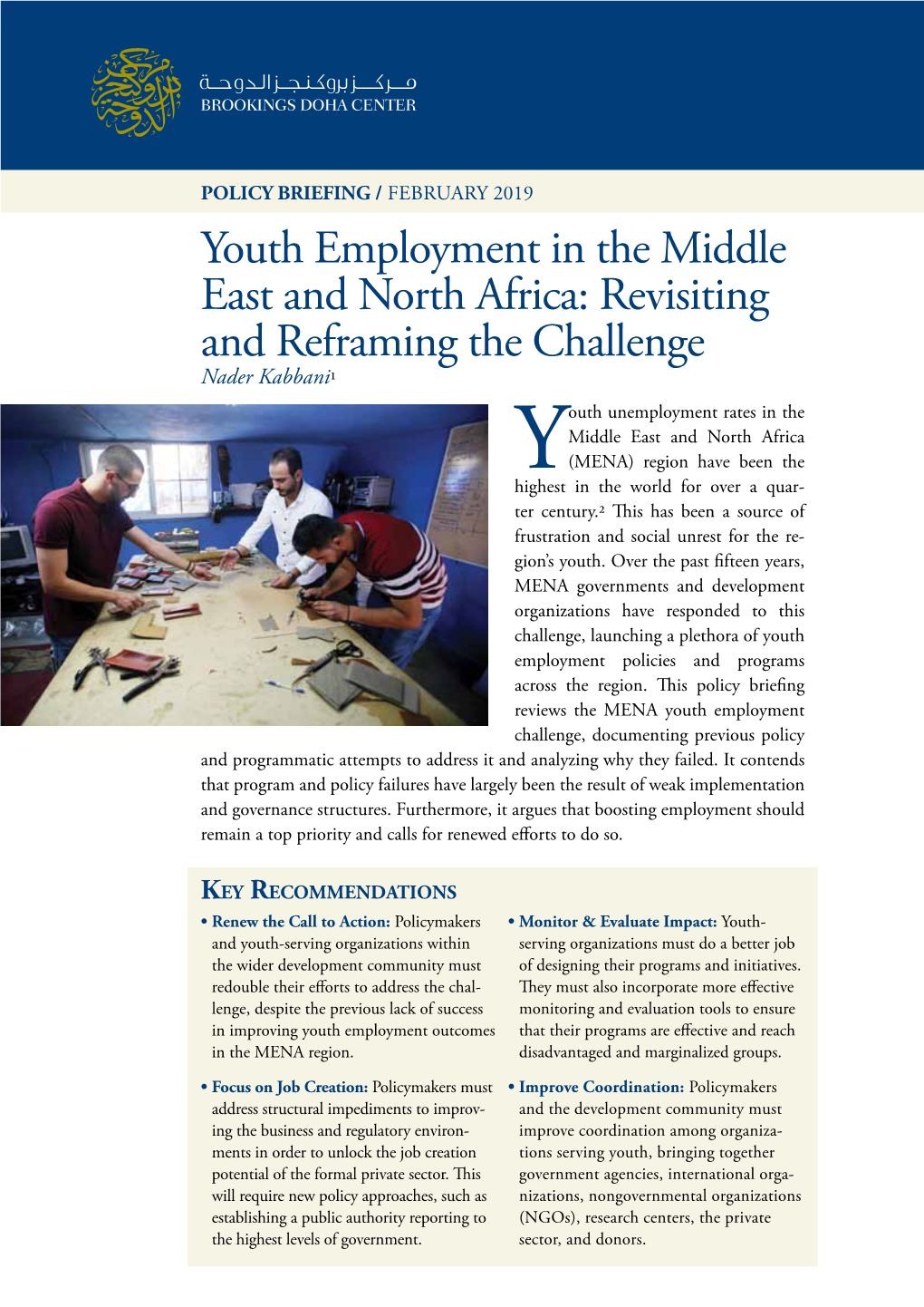 Youth Employment in the Middle East and North Africa
