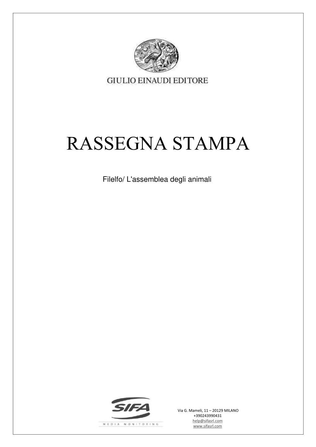 Rassegna Stampa