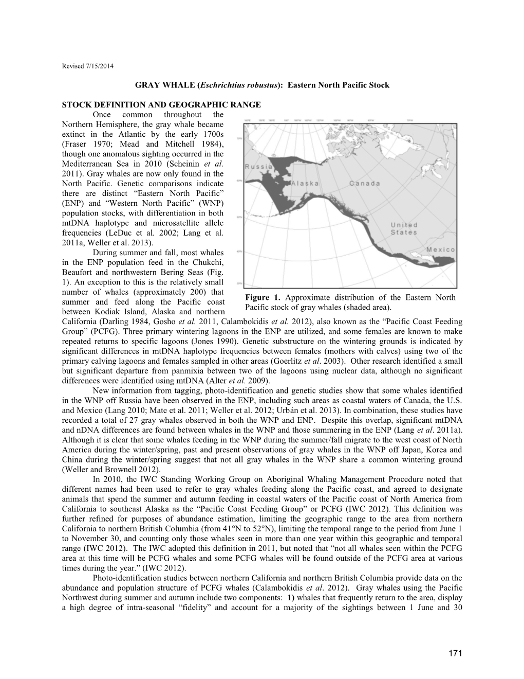 GRAY WHALE (Eschrichtius Robustus): Eastern North Pacific Stock