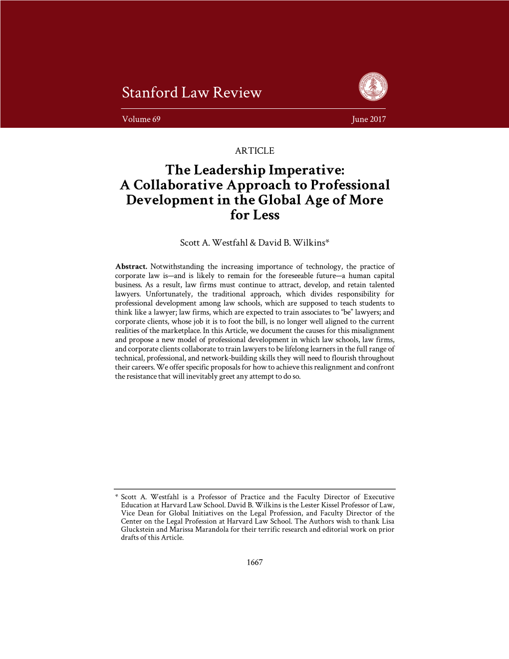 The Leadership Imperative: a Collaborative Approach to Professional Development in the Global Age of More for Less