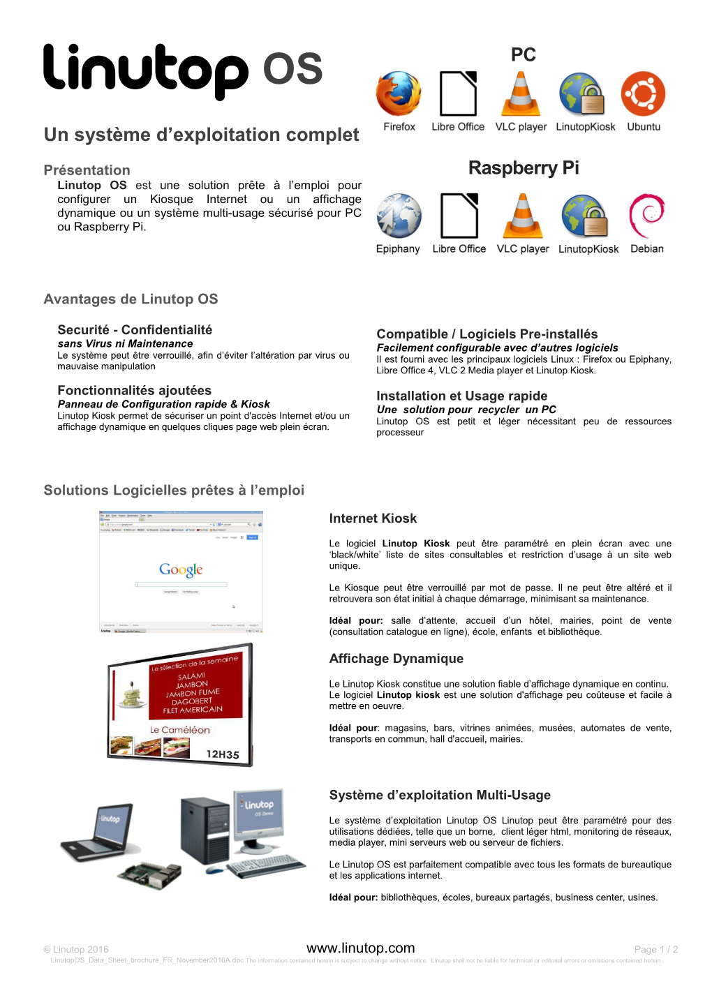 Linutop OS Pour PC Ou Raspberry Pi