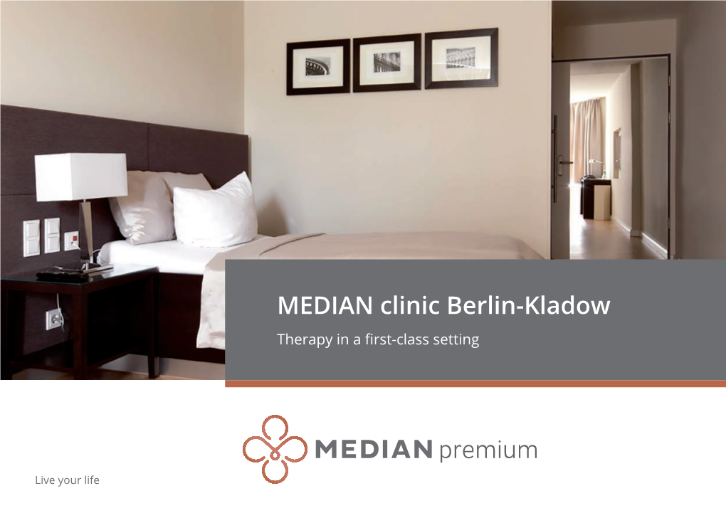 MEDIAN Clinic Berlin-Kladow Therapy in a First-Class Setting