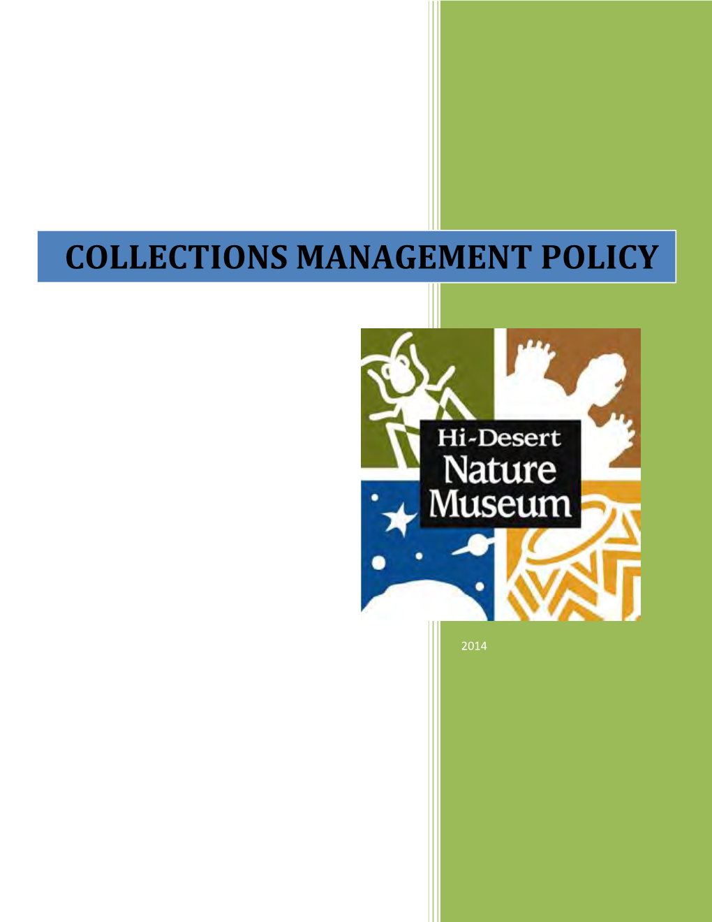 Collections Management Policy