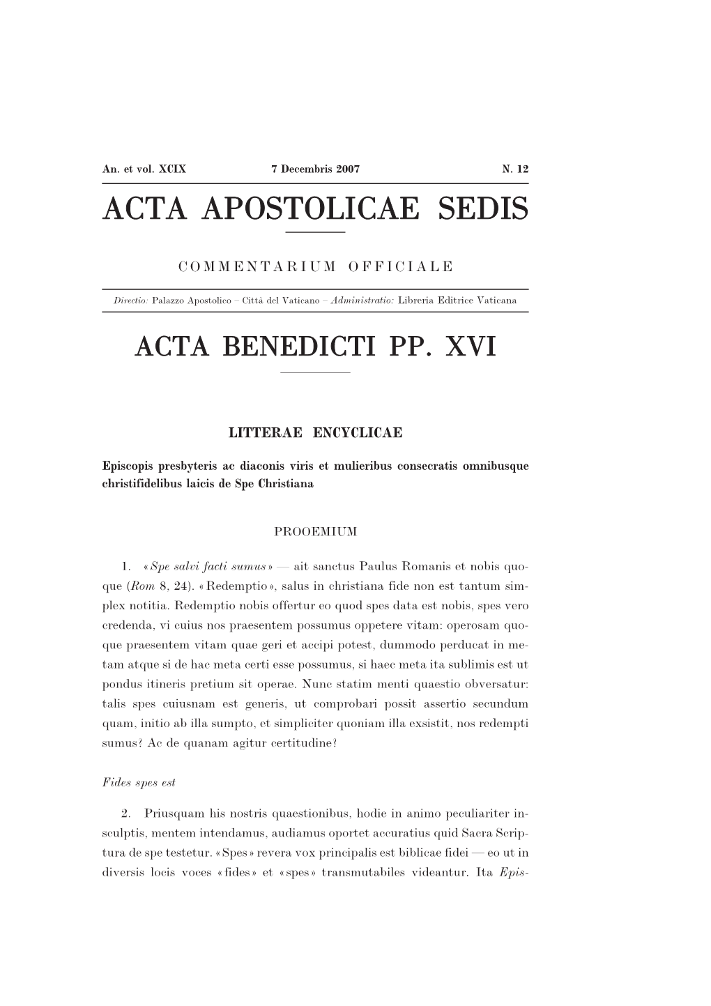 Acta Apostolicae Sedis