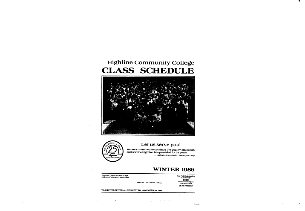 Class' Schedule