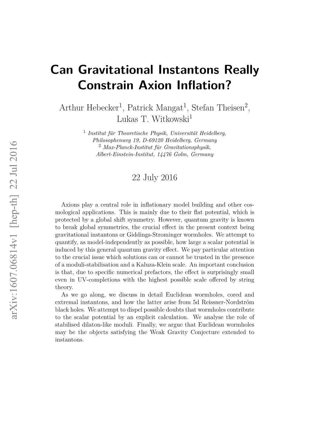 Can Gravitational Instantons Really Constrain Axion Inflation?