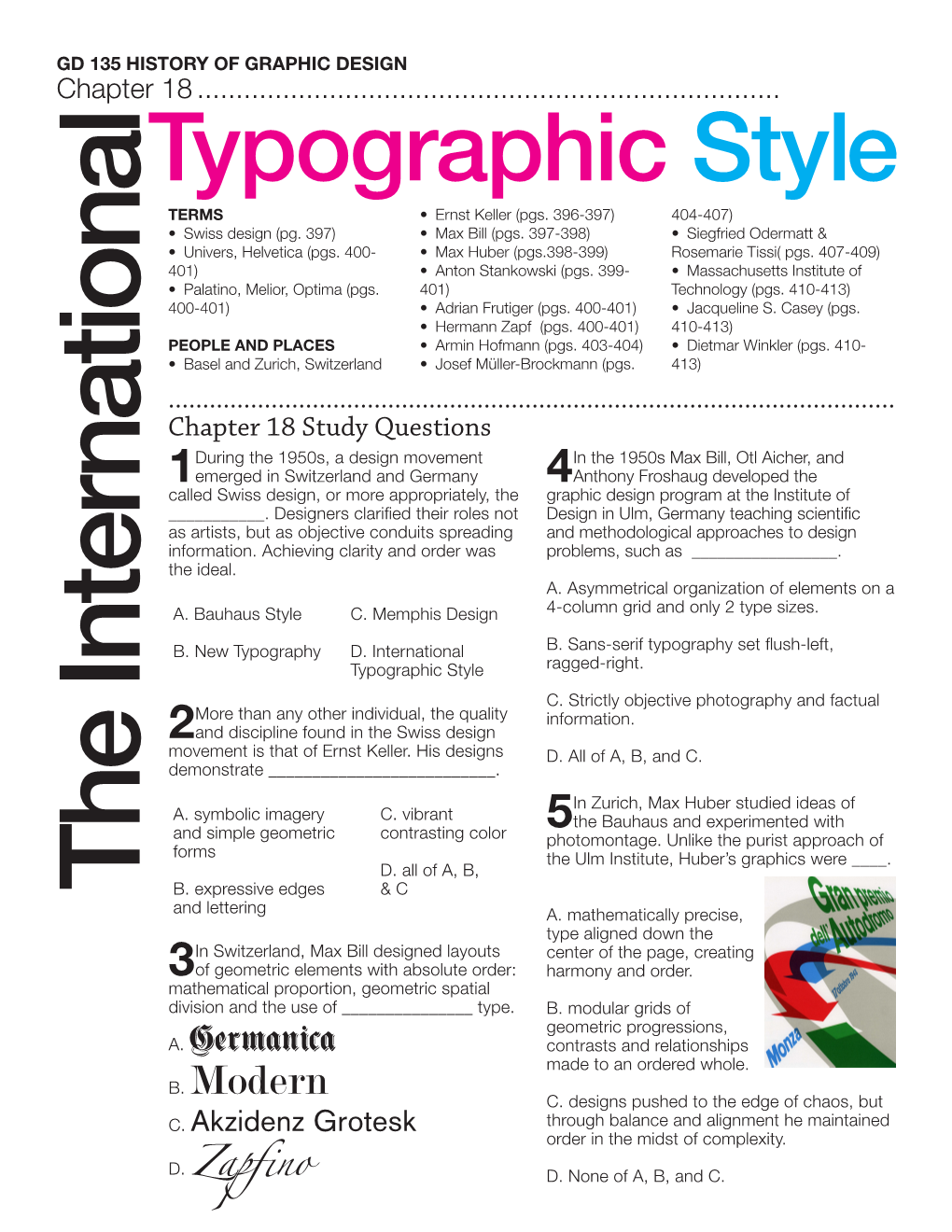 Typographic Style TERMS • Ernst Keller (Pgs