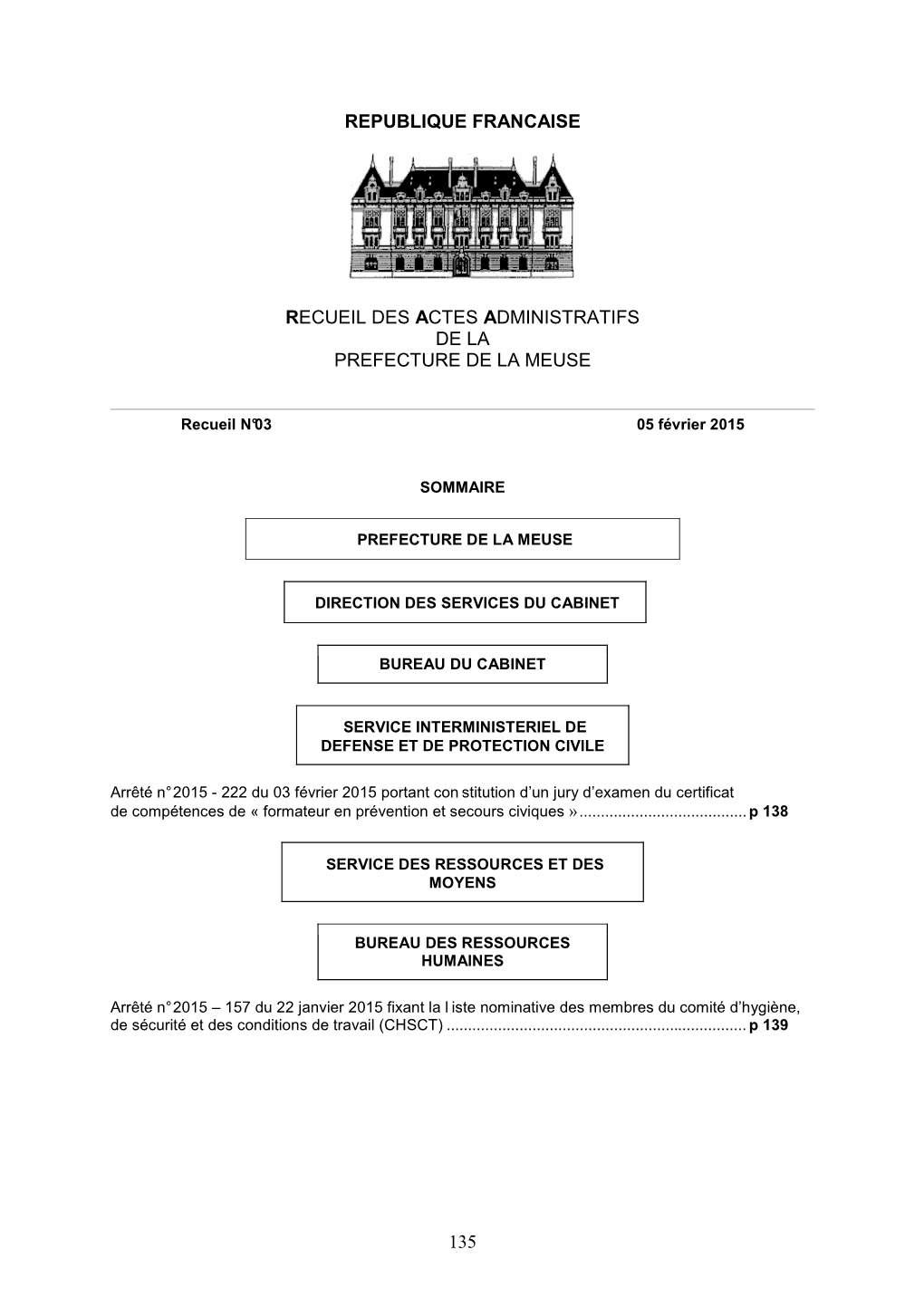 RAA N° 03 Du 05 Février 2015