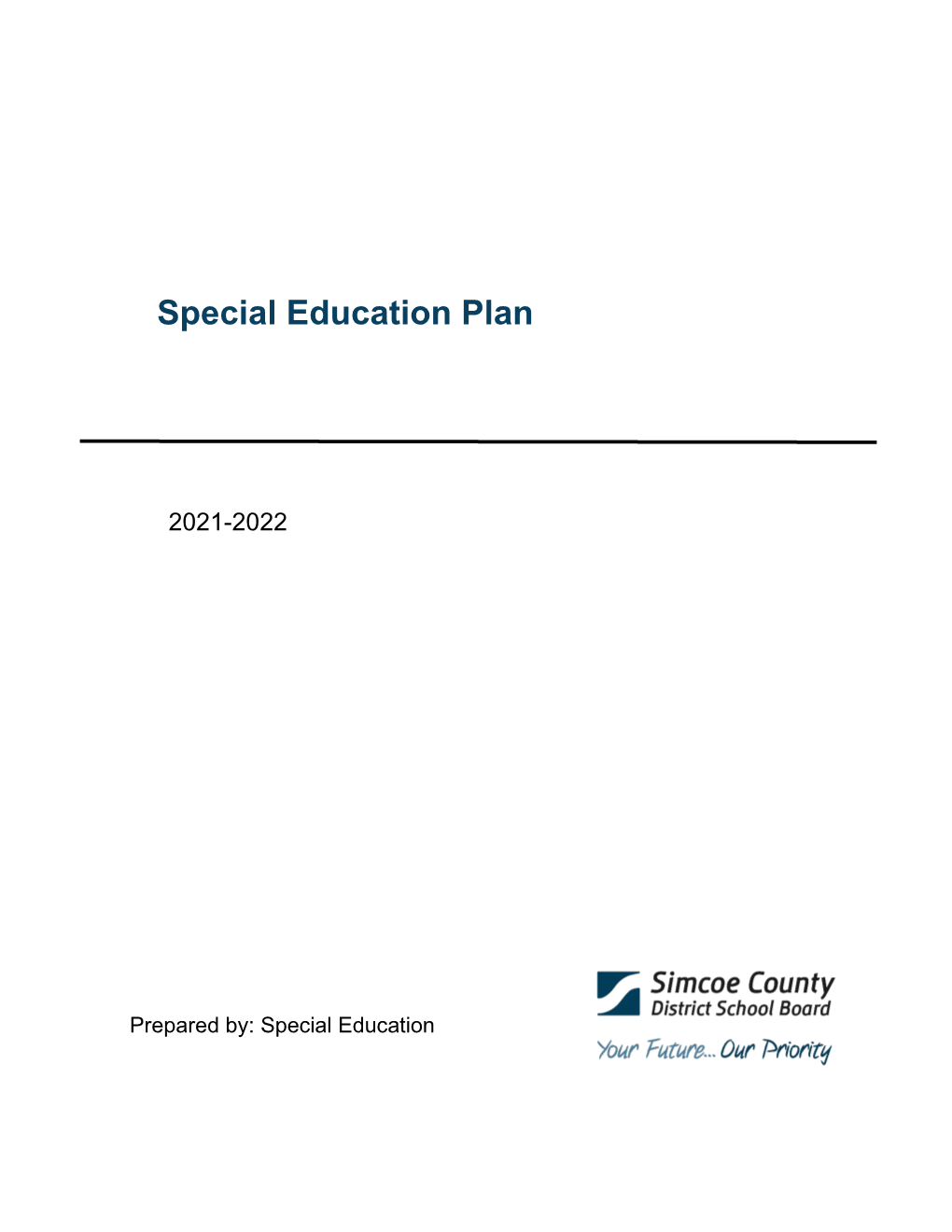 Special Education Plan