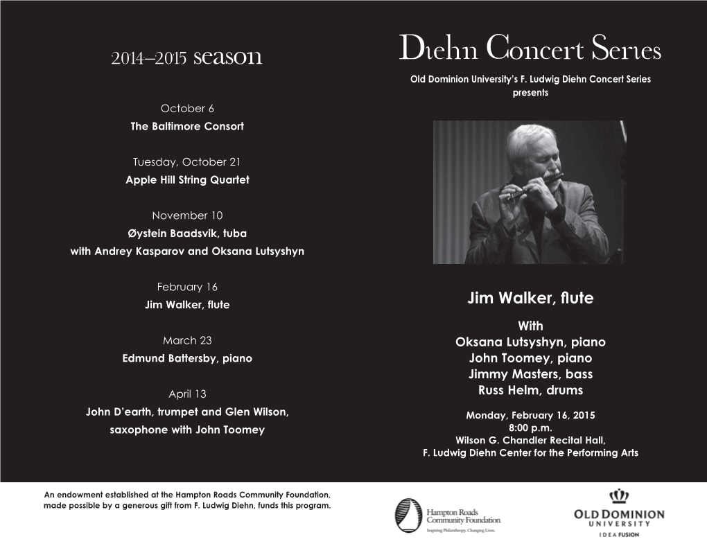 F. Ludwig Diehn Concert Series Presents October 6 the Baltimore Consort