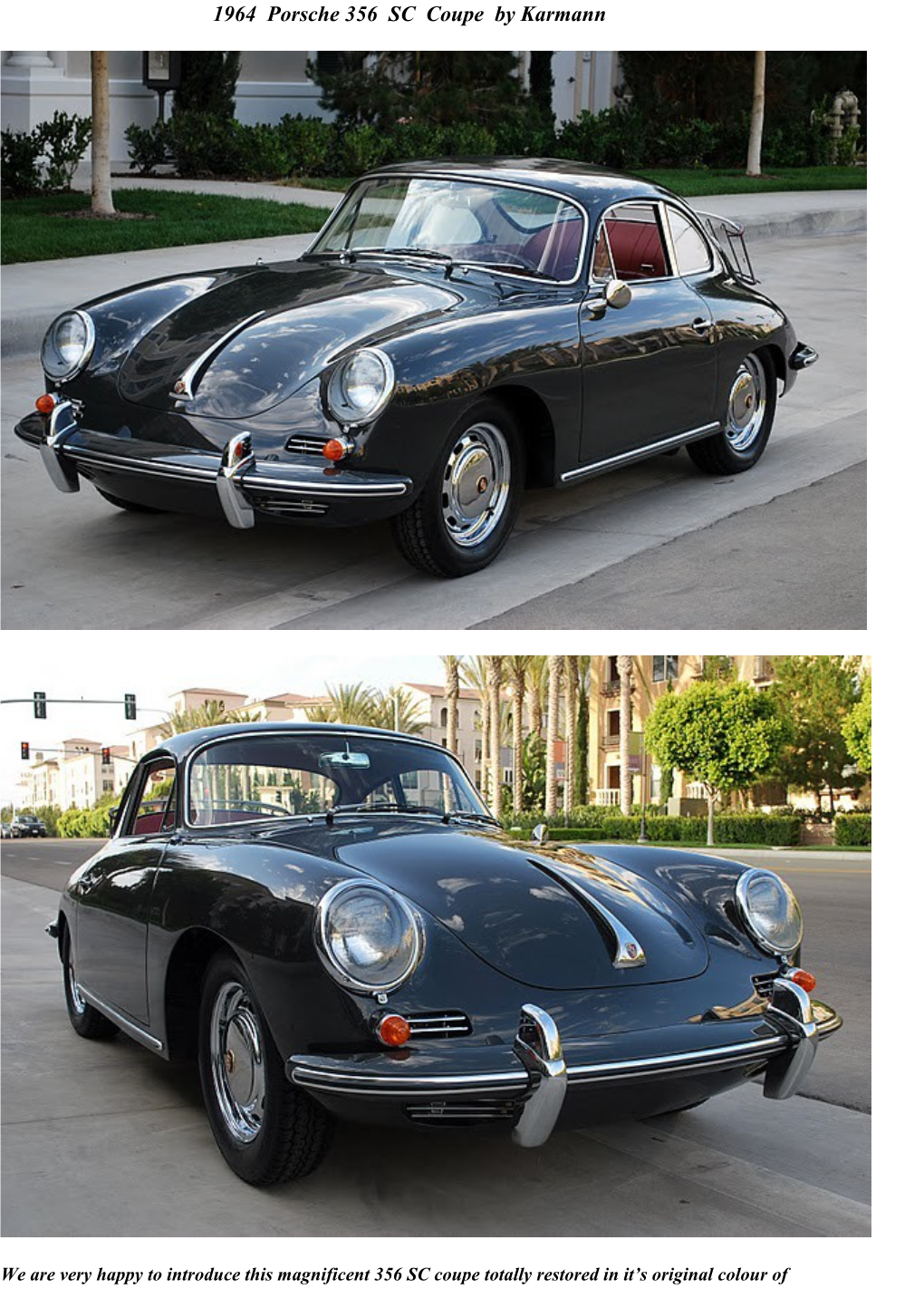 1964 Porsche 356 SC Coupe by Karmann