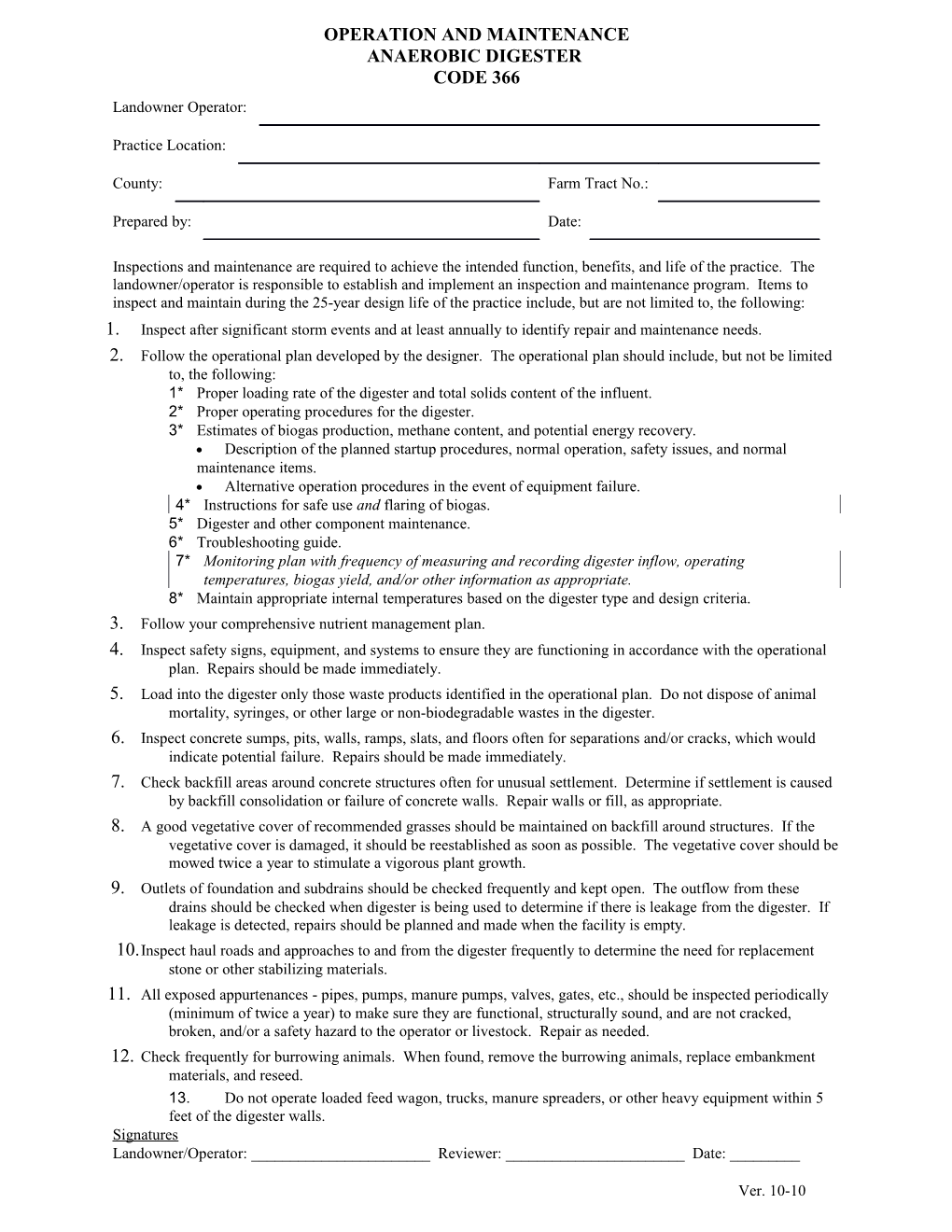 Natural Resources Conservation Service Draft Interim Conservation Practice Standard Methane