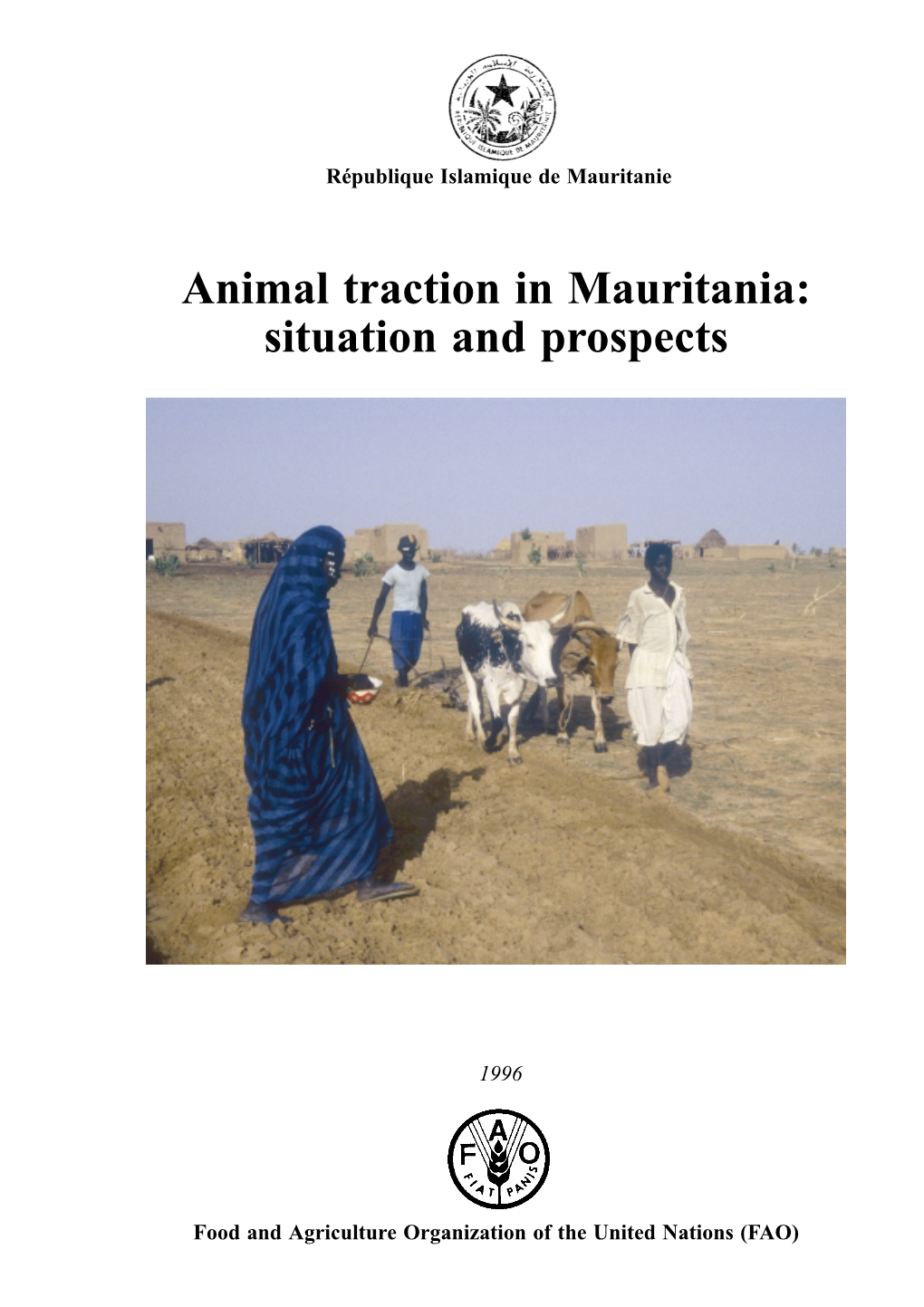 Animal Traction in Mauritania: Situation and Prospects