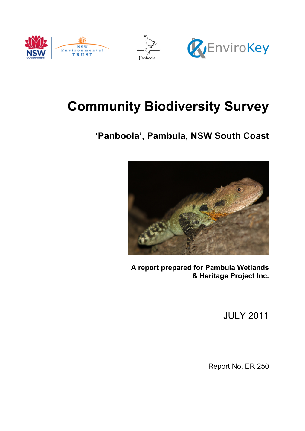Community Biodiversity Survey 'Panboola'