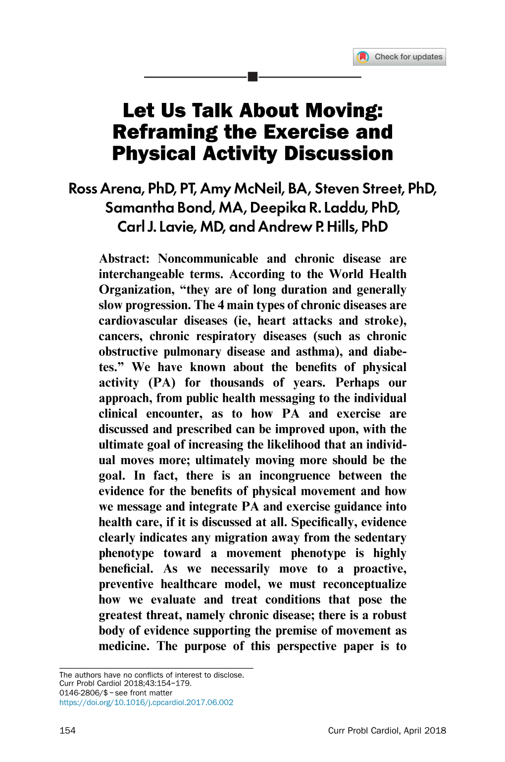 Let Us Talk About Moving Reframing the Exercise and Physical Activity