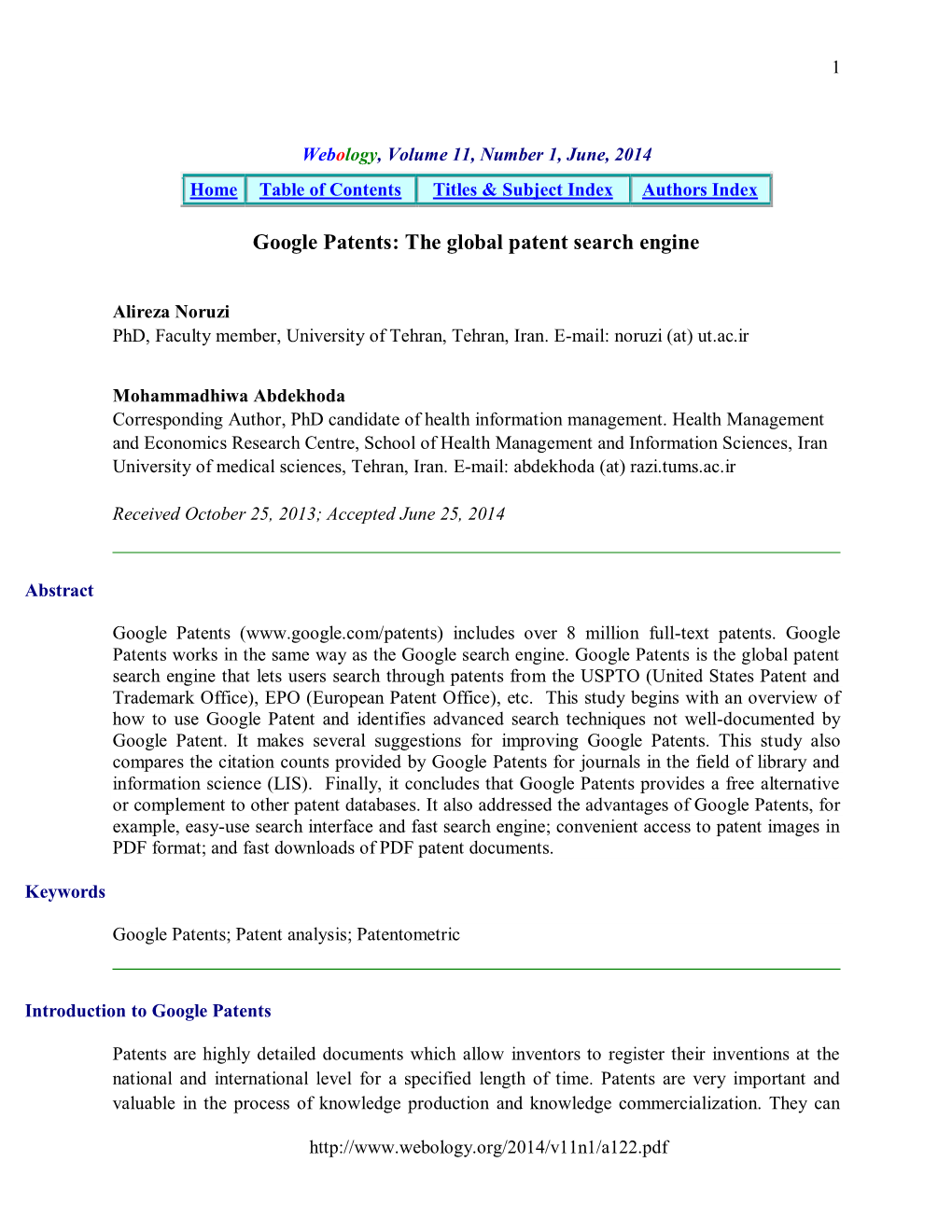 Google Patents: the Global Patent Search Engine