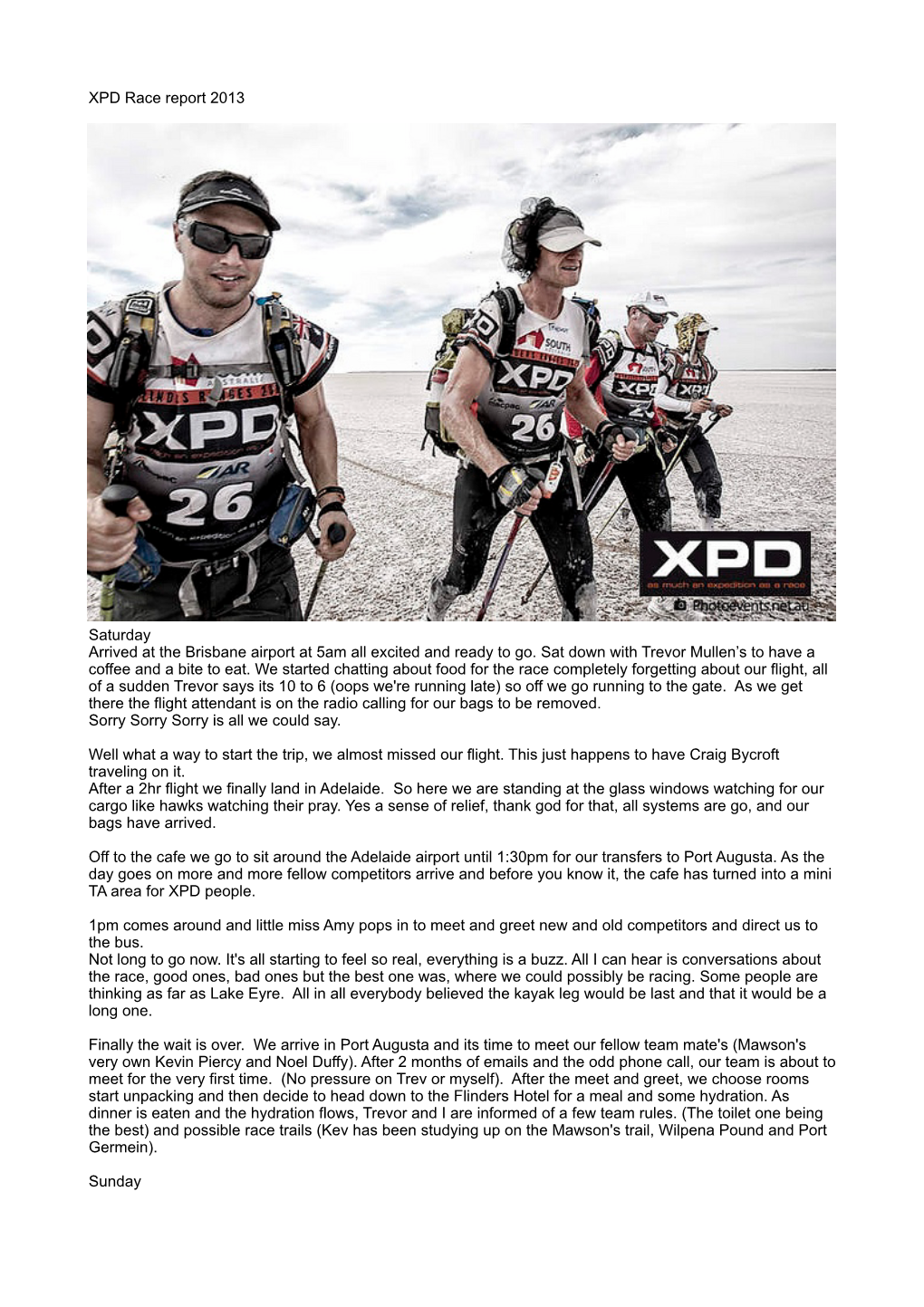 XPD Race Report 2013