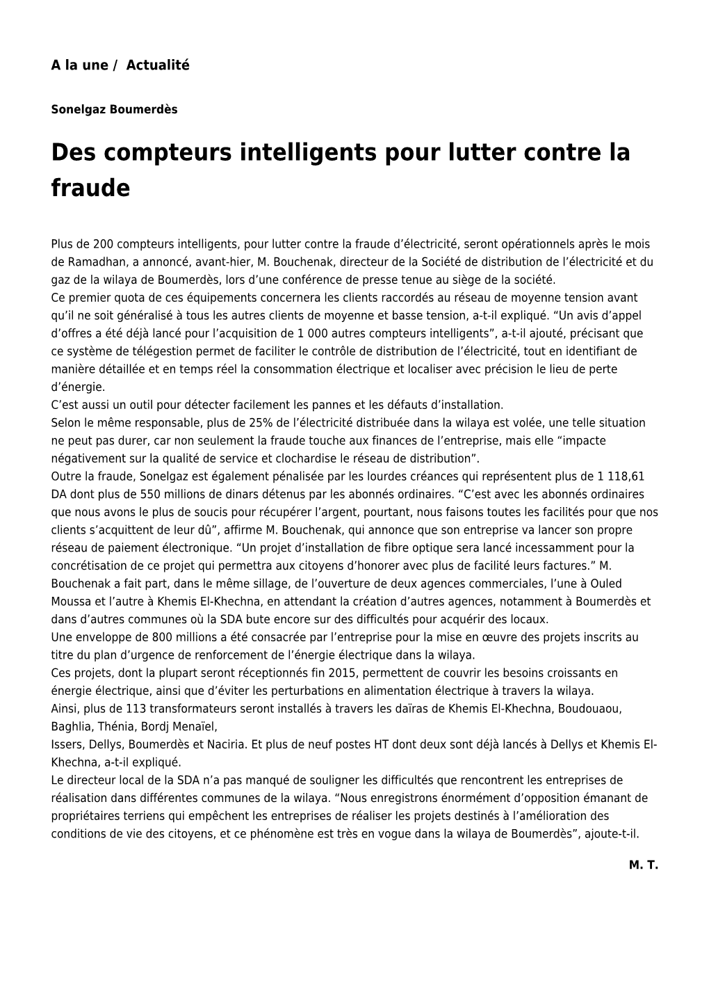 Des Compteurs Intelligents Pour Lutter Contre La Fraude