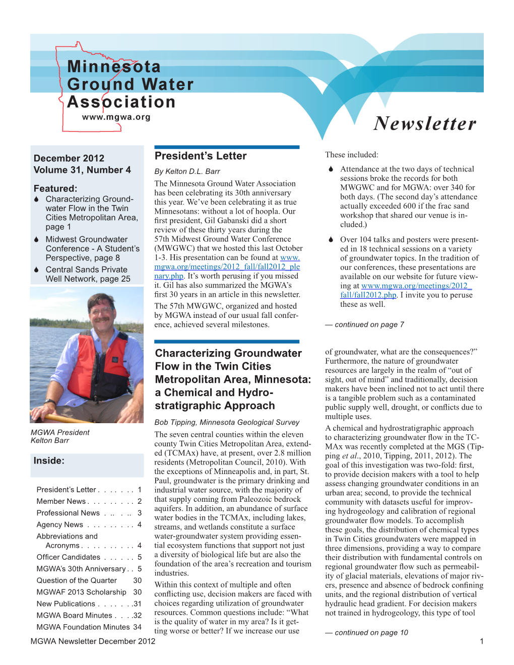 MGWA Newsletter, December 2012