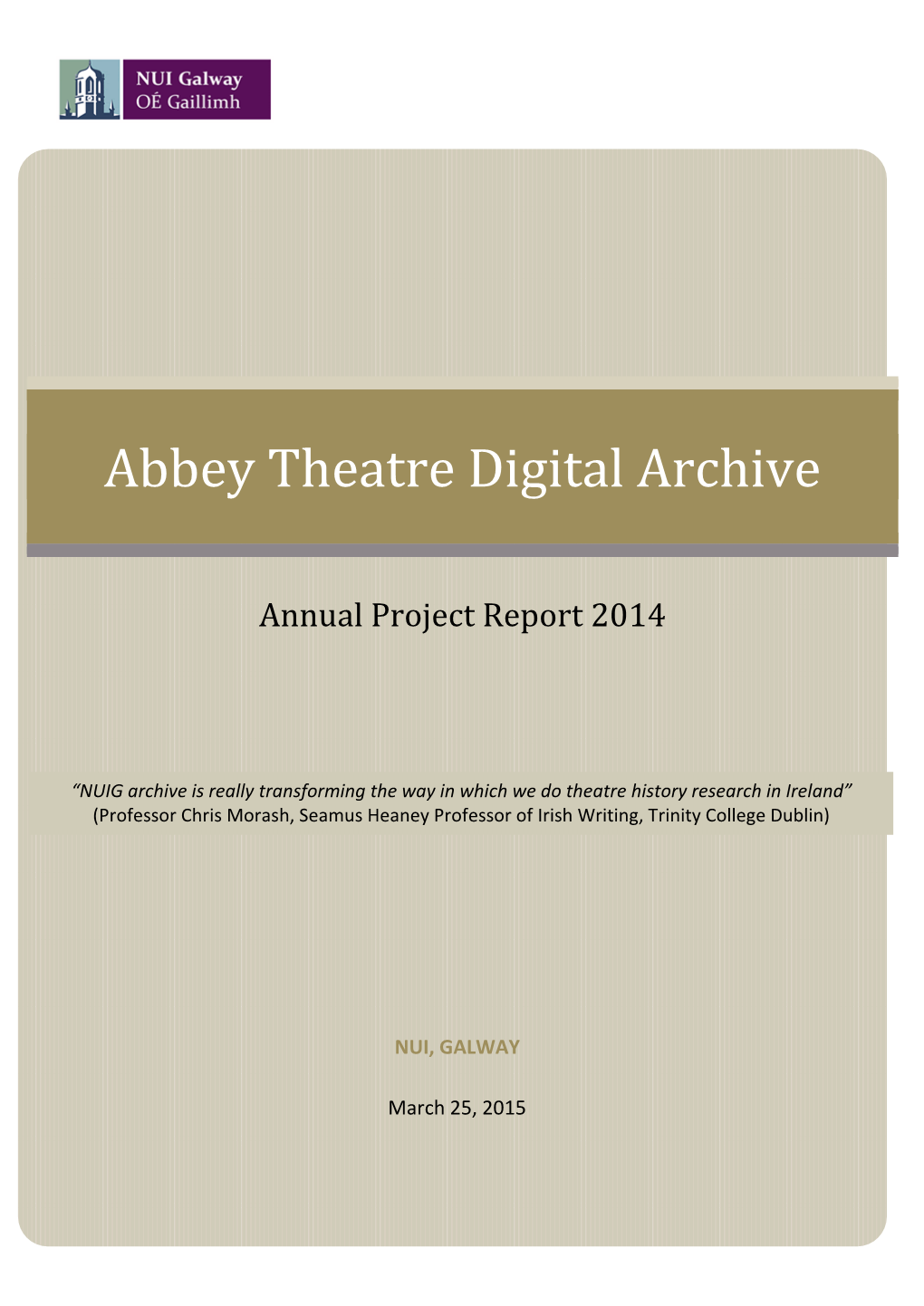 Abbey Theatre Digital Archive