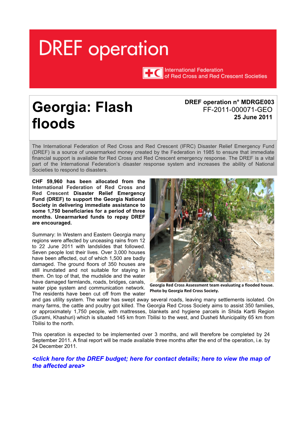 Georgia: Flash Floods