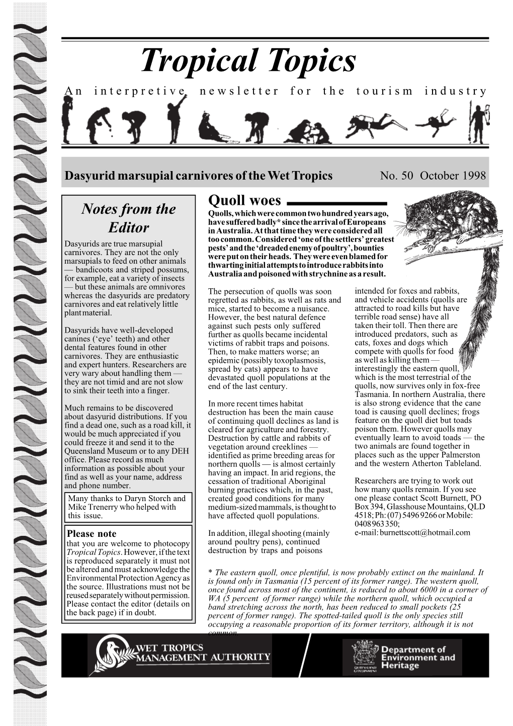 Dasyurid Marsupial Carnivores of the Wet Tropics No