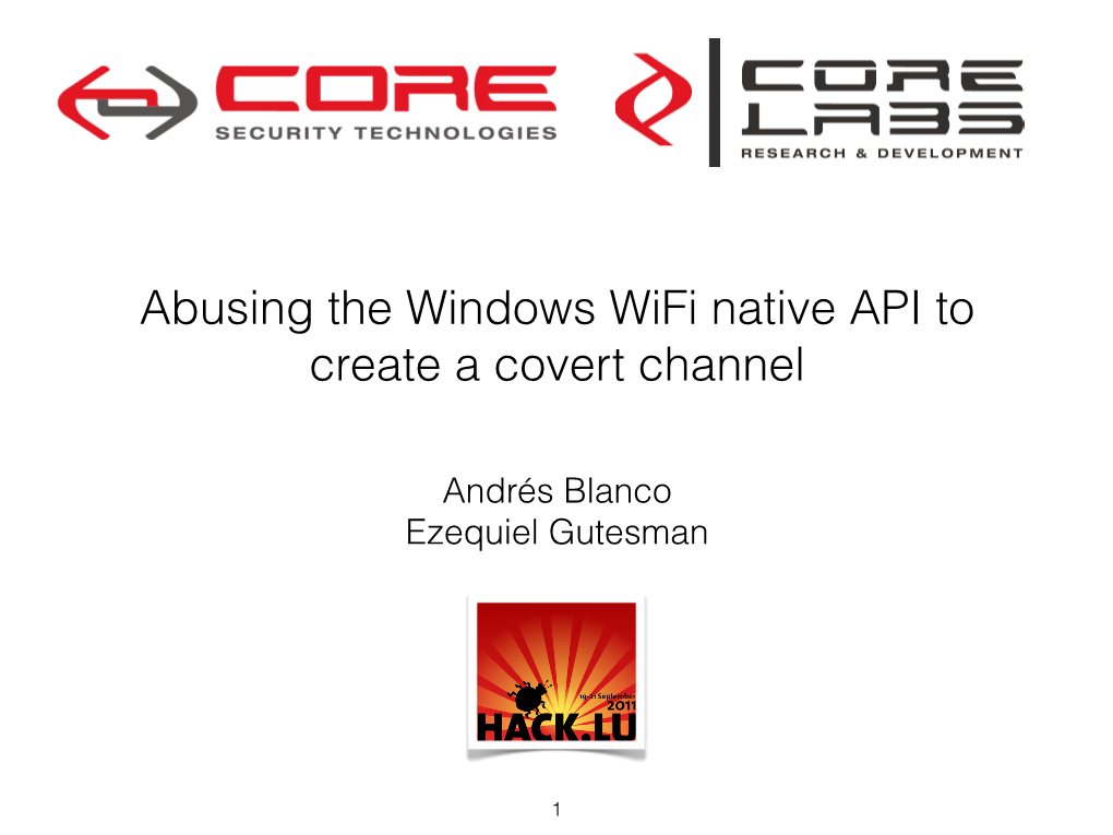 Abusing the Windows Wifi Native API to Create a Covert Channel