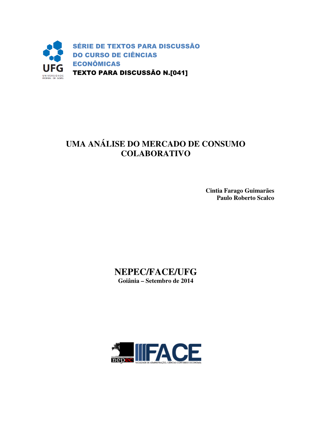 TD-041 Uma Análise Do Mercado De Consumo Colaborativo