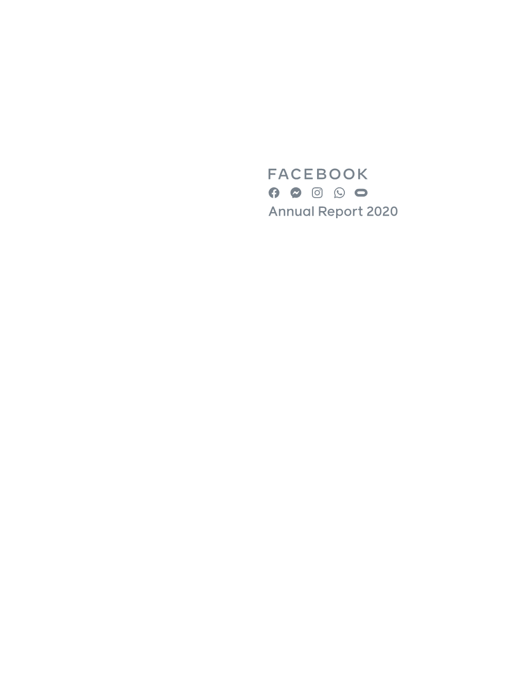 Facebook 2020 Annual Report