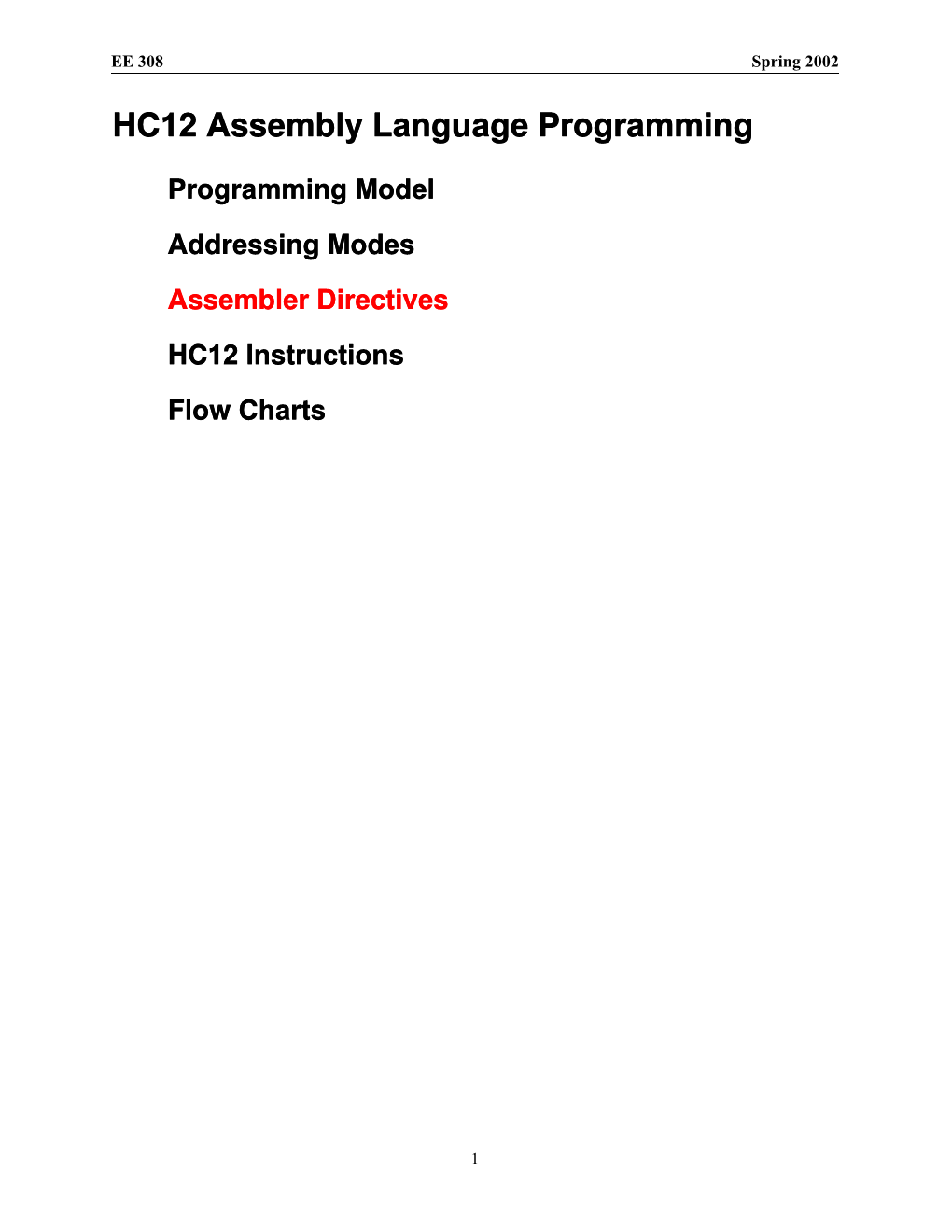 HC12 Assembly Language Programming