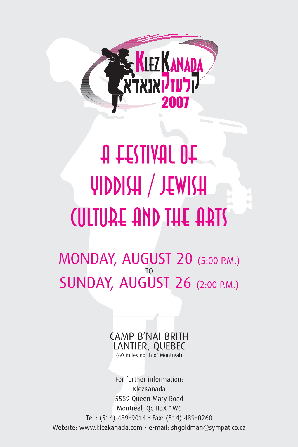 A Festival of Yiddish / Jewish Culture and the Arts