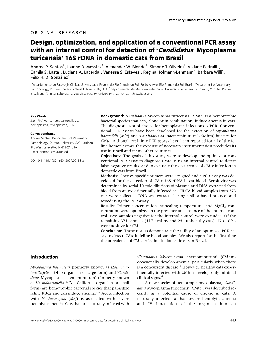 Design, Optimization, and Application of a Conventional PCR Assay With