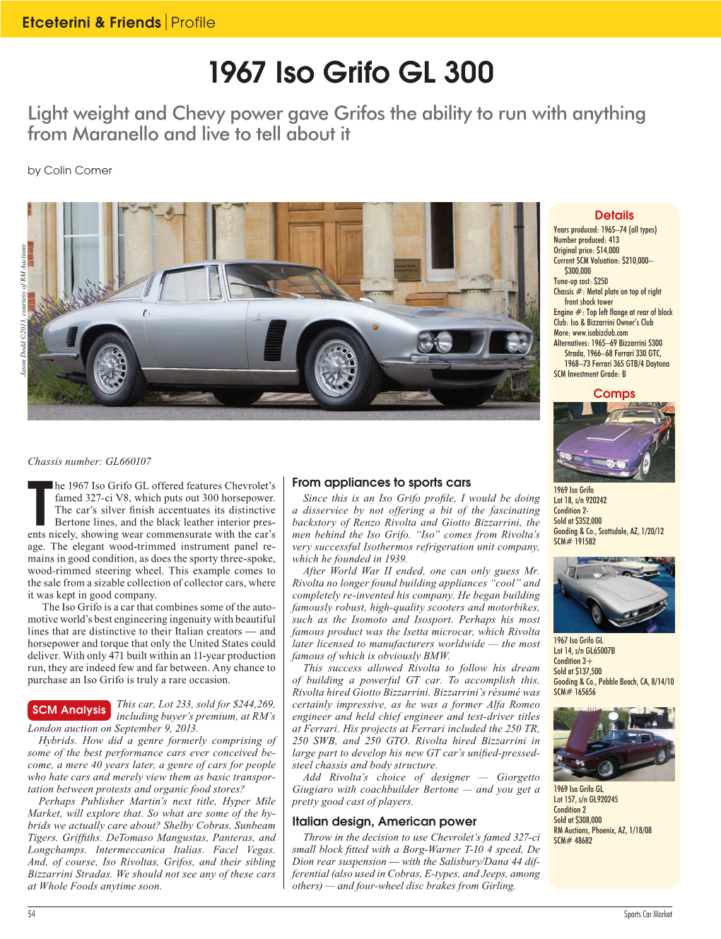 SCM: Iso Grifo Profile 12/13