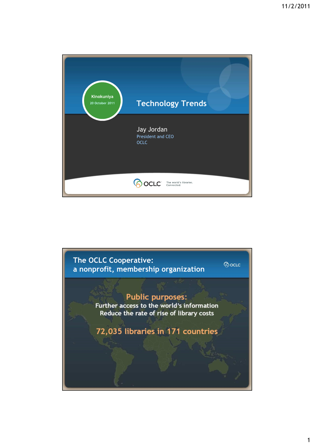 Technology Trends Public Purposes: 72,035 Libraries in 171 Countries