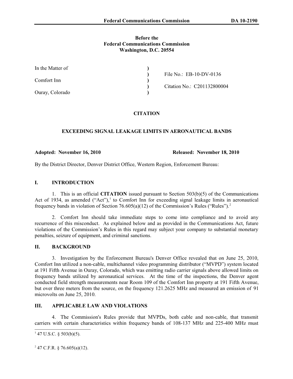 Exceeding Signal Leakage Limits in Aeronautical Bands