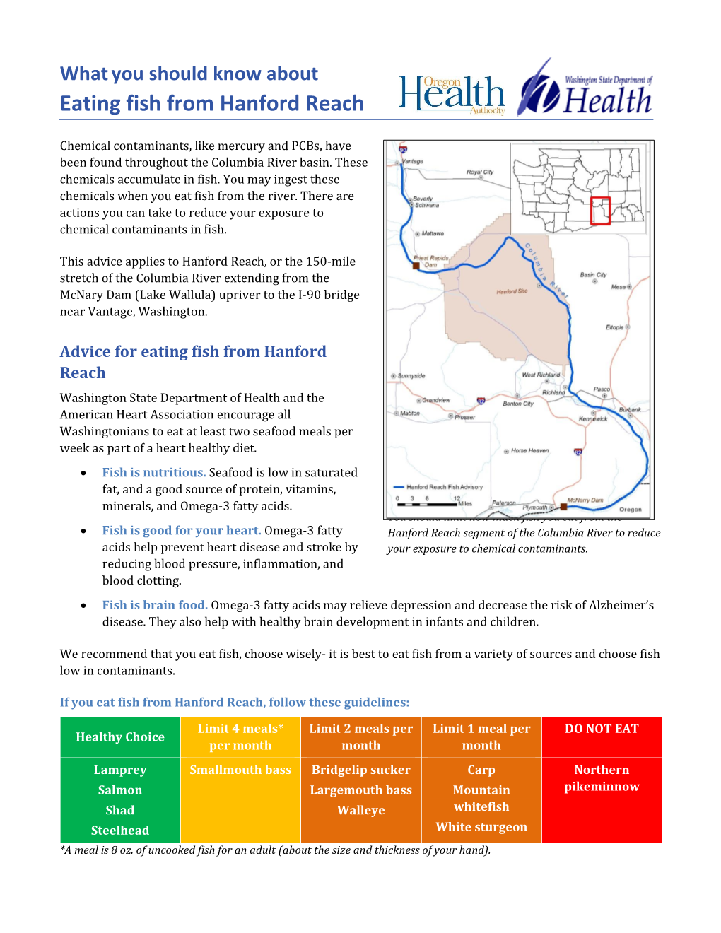 What You Should Know About Eating Fish from Hanford Reach (PDF)