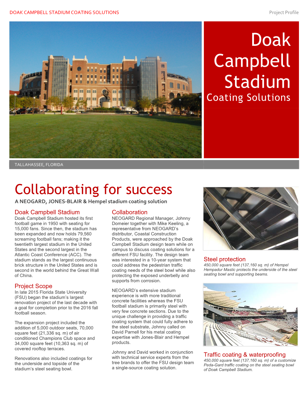 DOAK CAMPBELL STADIUM COATING SOLUTIONS Project Profile