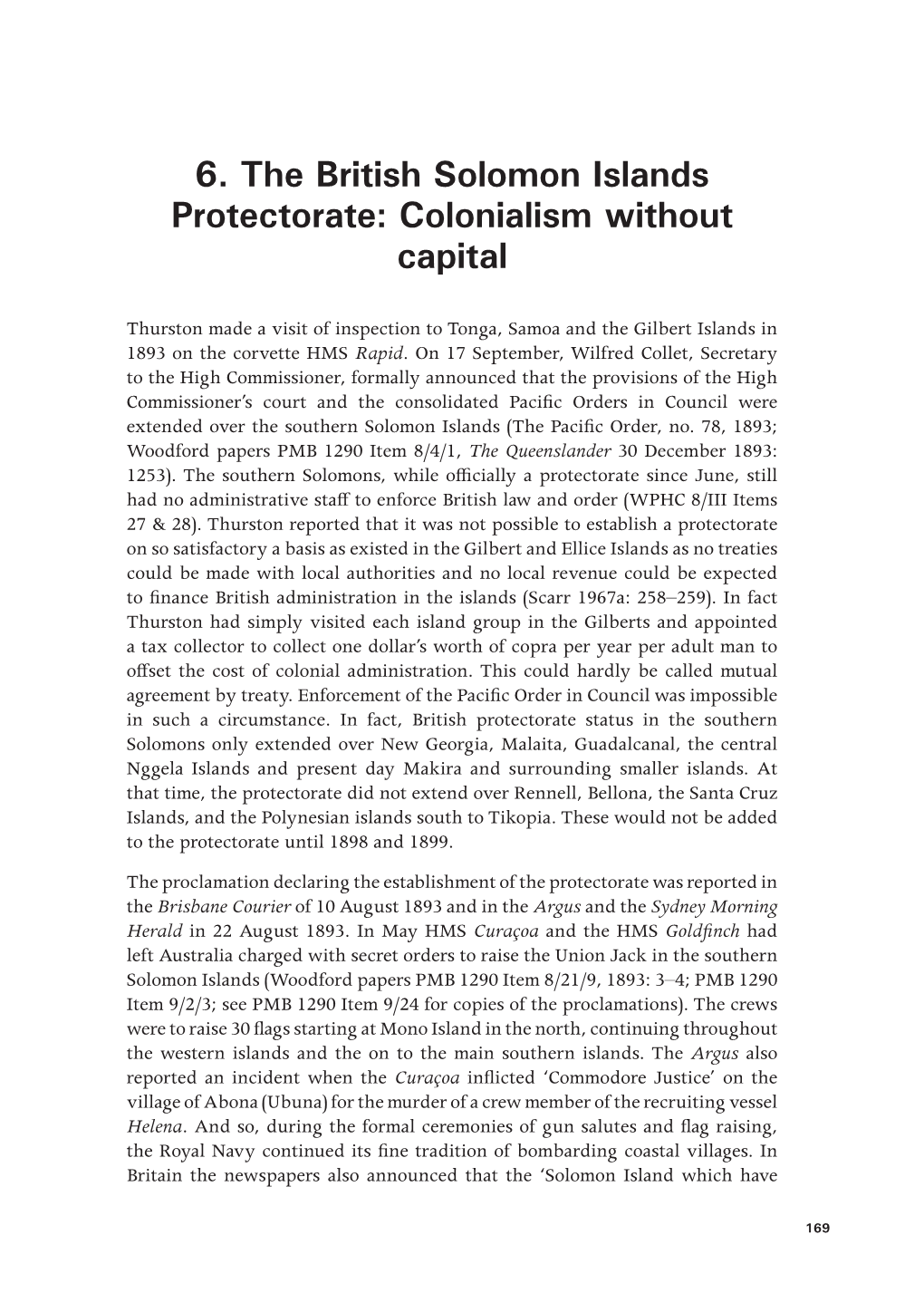 6. the British Solomon Islands Protectorate: Colonialism Without Capital